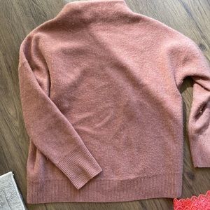 Vince boiled cashmere sweater mock neck